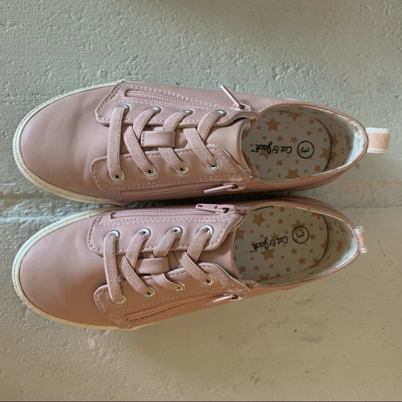 Cat & Jack Lucian Double Zipper Sneakers Size 3 - Picture 3 of 11